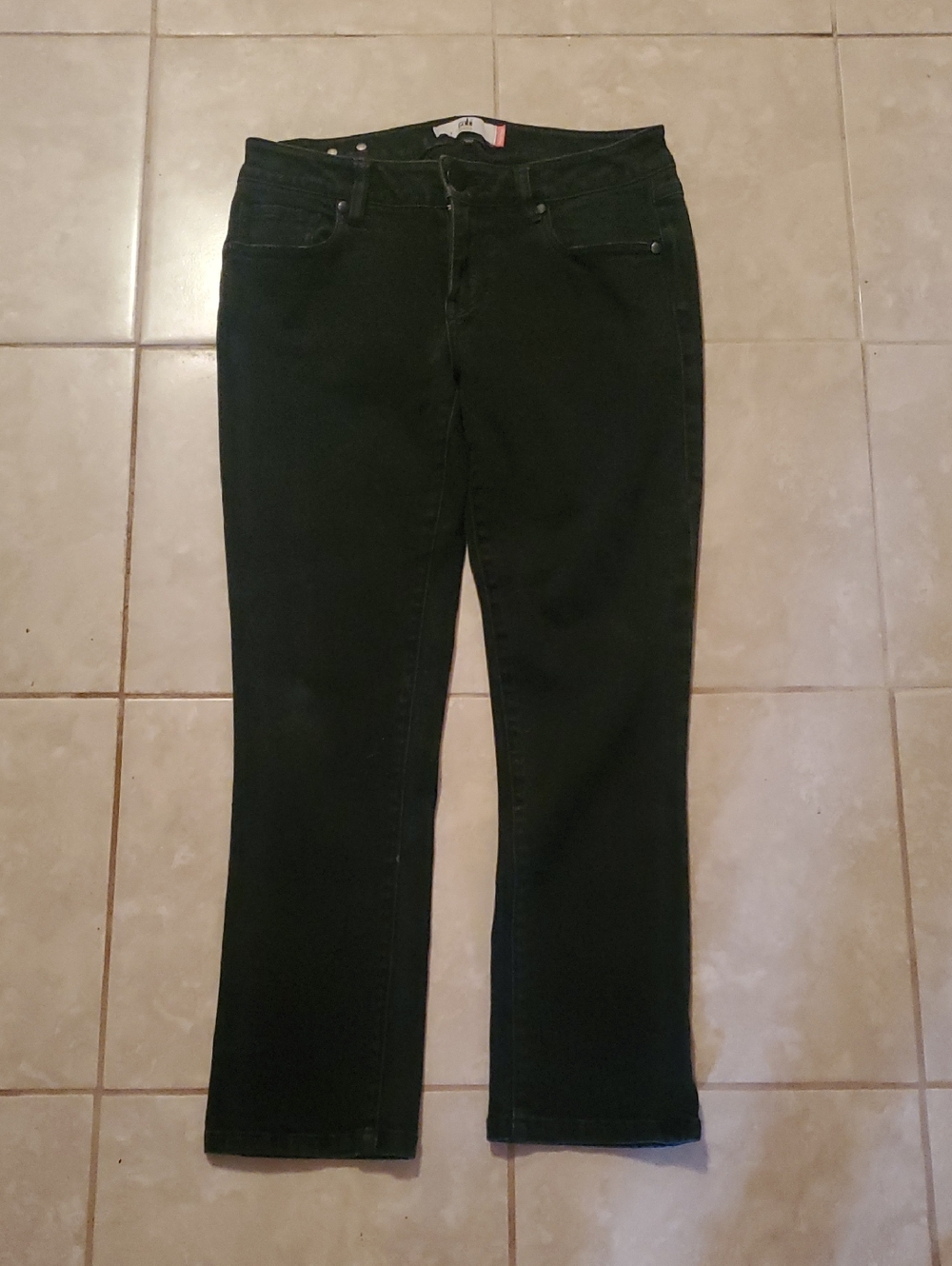 CAbi Black Straight-Leg Jeans